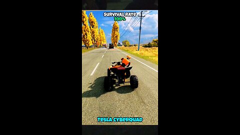 Which car Ability to survival in front of truck #rumble #youtube #shorts #gaming #beamngdrive