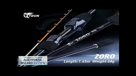 LEYDUN ZORO Super Light Fishing Rods 145cm 58g Tianium Tip Cuttlefish octopus Review