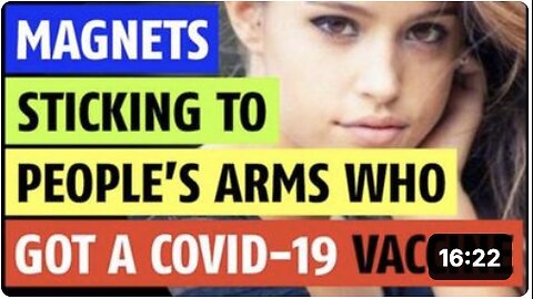 Magnets sticking to people's arms who got a vaccine