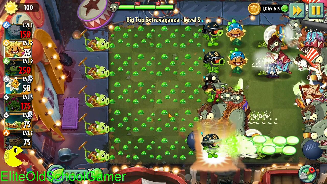 Plants vs Zombies 2 - Thymed Event - Big Top Extravaganza - Hard Levels - October 2025