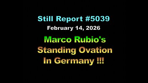 5039, Marco Rubio's Standing Ovation In Germany !!!
