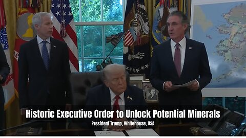 Historic Executive Order to Unlock Potential Minerals - President Trump, Whitehouse, USA
