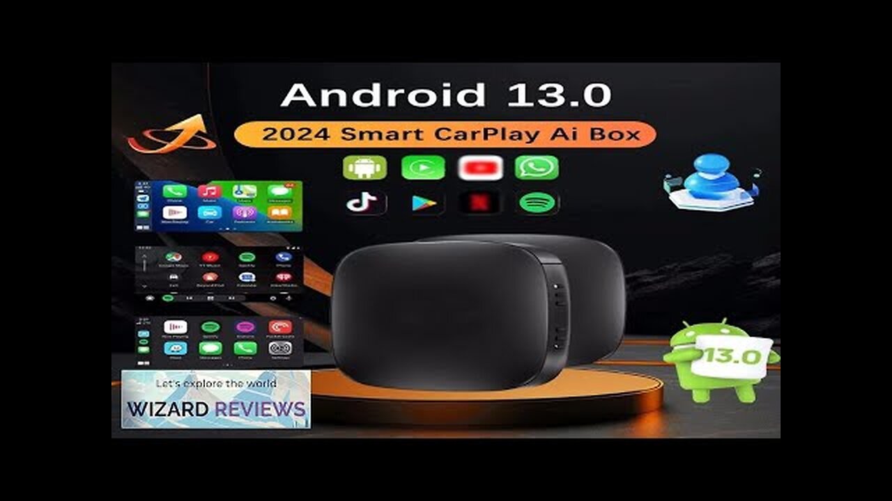 Android 13 Carplay Ai Box Wireless Android Auto Smart TV Box Car Review