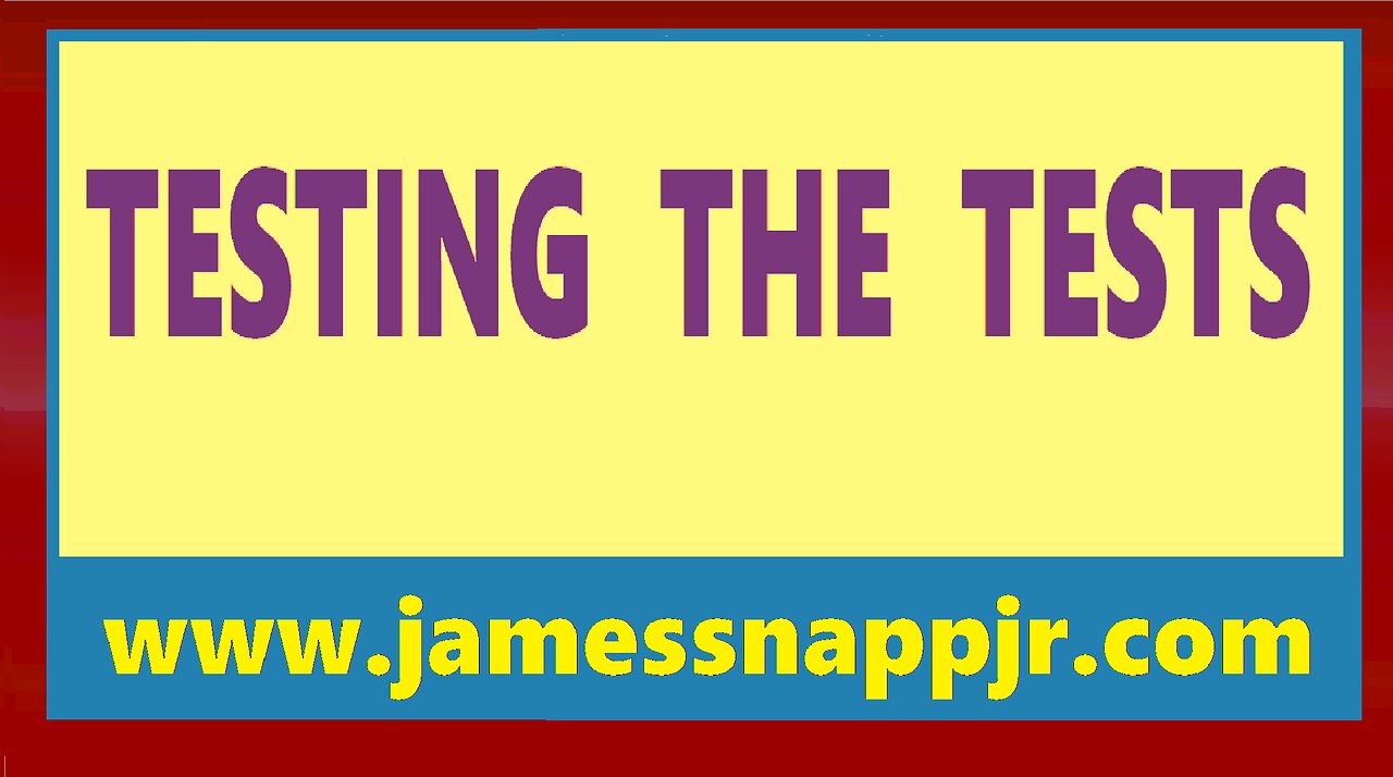 New Testament Textual Analysis 14 - Testing the Tests