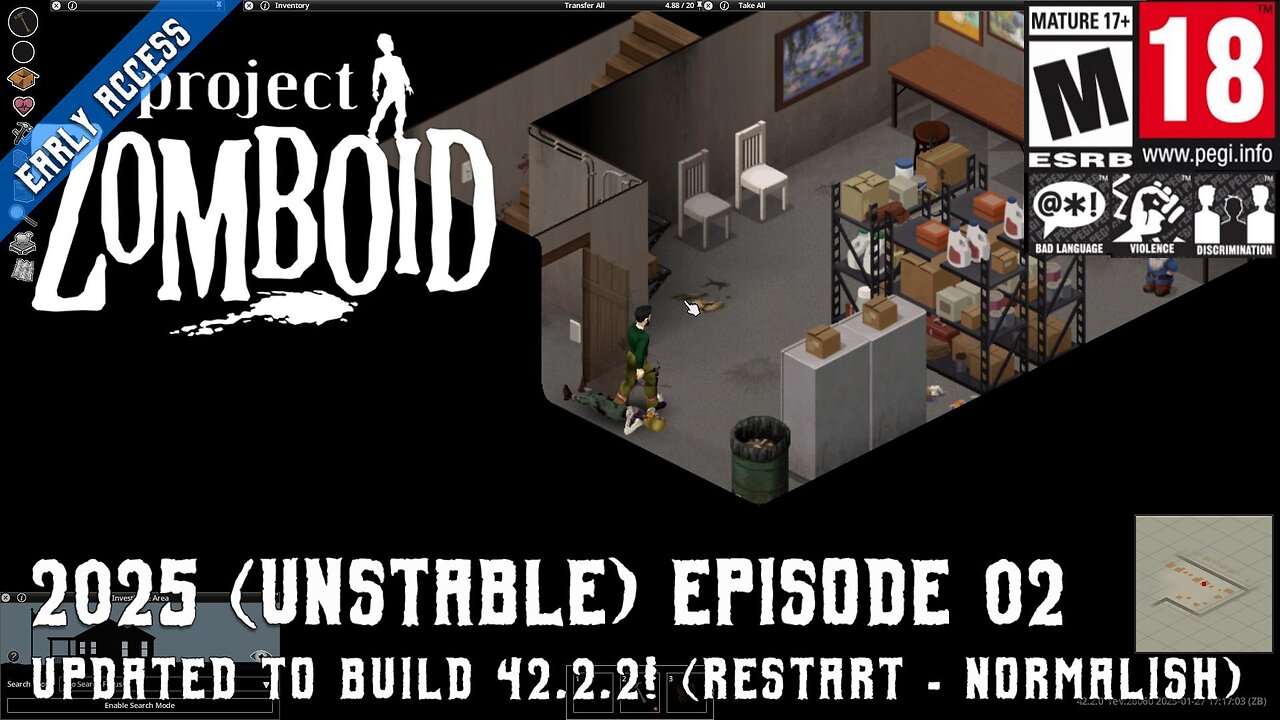 Project Zomboid Unstable Build 42 (2025 Episode 02) Update 2025/01/27 Build 42.2.2!