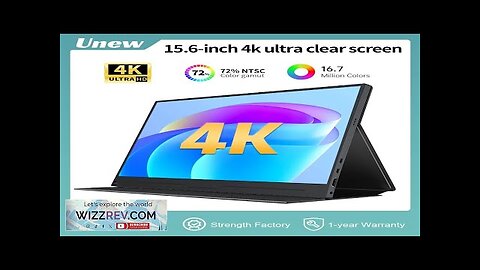 Unew 15.6 inch 4K Ultra Clearscreen HD Gaming Monitor Portable Screen USB-C Review