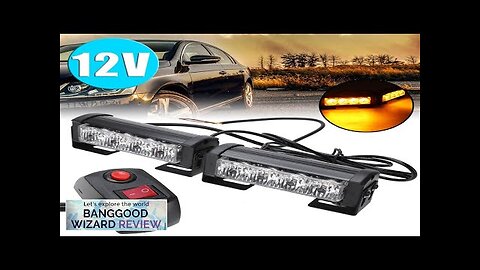 12V 4LED*2 Flashing Lights Car Front Grille Warning Lights Strobe Lights One Review