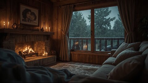 Heavy Rain and Thunder Sounds for Sleeping - Black Screen | Perfect Thunderstorm for Rest, Live