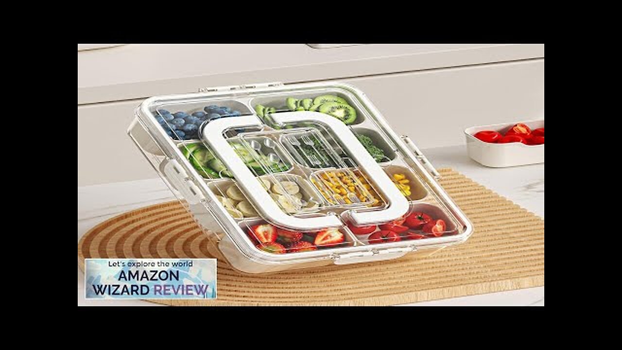 Dimber Snackle Box Divided Serving Tray with Lid and Handle Adding Cutlery Review