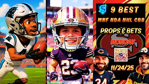 Panthers vs 49ers Monday Night Football Picks | NFL Bets | NBA Picks | CBB | NHL | PRIZEPICKS Today
