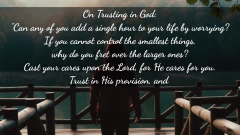 Jesus Message: On Trusting in God.