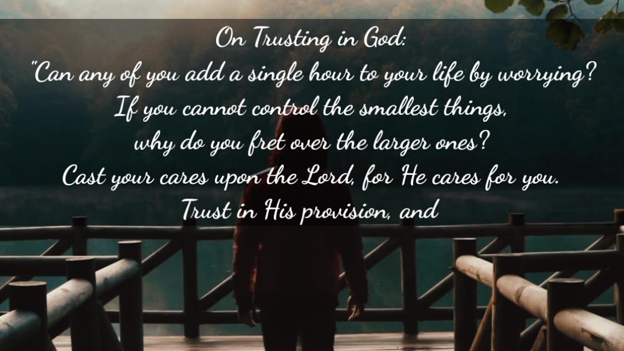 Jesus Message: On Trusting in God.