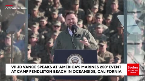 FULL REMARKS: Vice President JD Vance Speaks At Camp Pendleton Event For Marines' 250th Anniversary