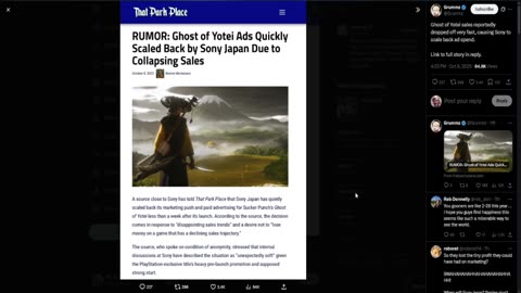 Ghost of Yotei Sales Failure! 40% Weaker Than Tsushima!