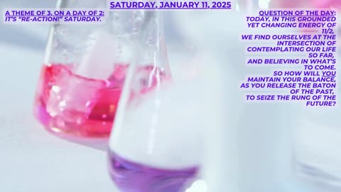 Re-Action! ~ Numerology Energies for Saturday, Jan. 11, 2025