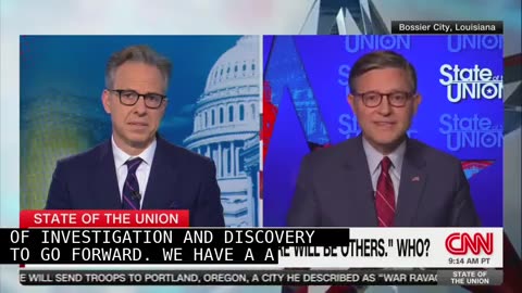 Jake Tapper Smokes Speaker Johnson With a Brutal Dig About the Epstein Files in Tense CNN Interview