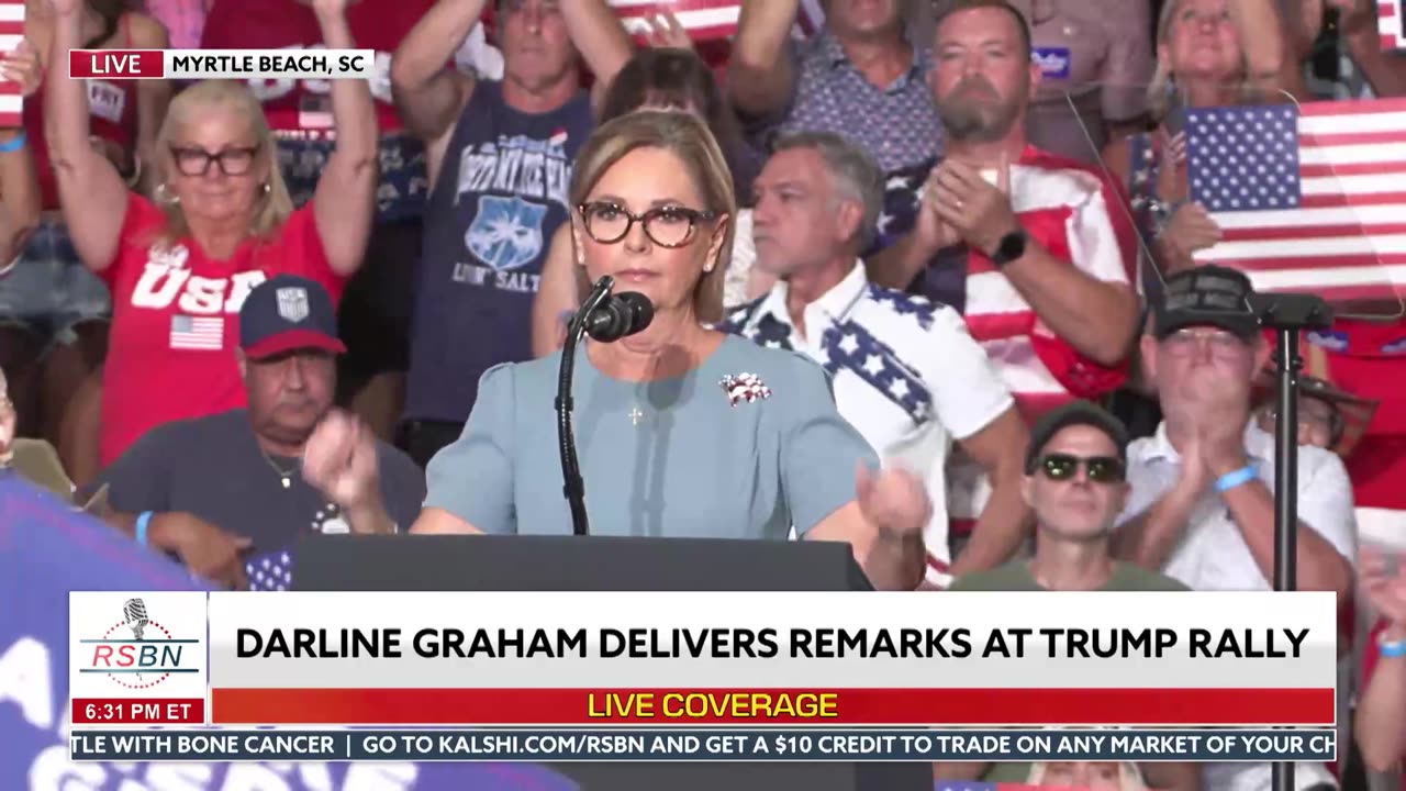 FULL SPEECH: Darline Graham Speaks to an Excited Myrtle Beach Crowd Before President Trump - 8/21/26 thumbnail