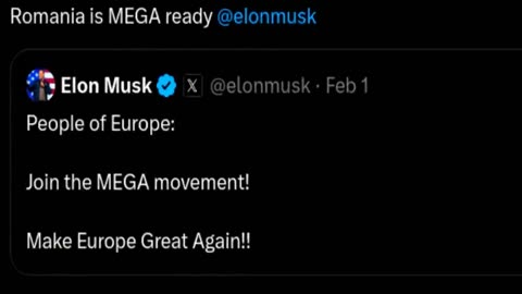 MEGA Make Europe Great Again ElonMusk X Tweet Support CalinGeorgescu Romanian President 🇷🇴