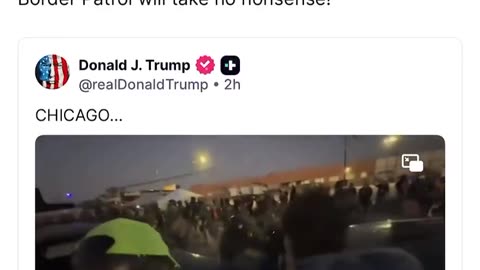 #BREAKING — PRESIDENT TRUMP: “Border Patrol will take no nonsense.” 