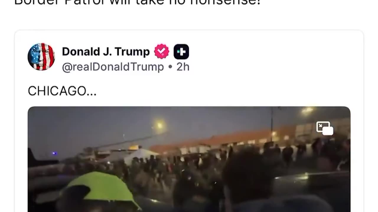 #BREAKING — PRESIDENT TRUMP: “Border Patrol will take no nonsense.”