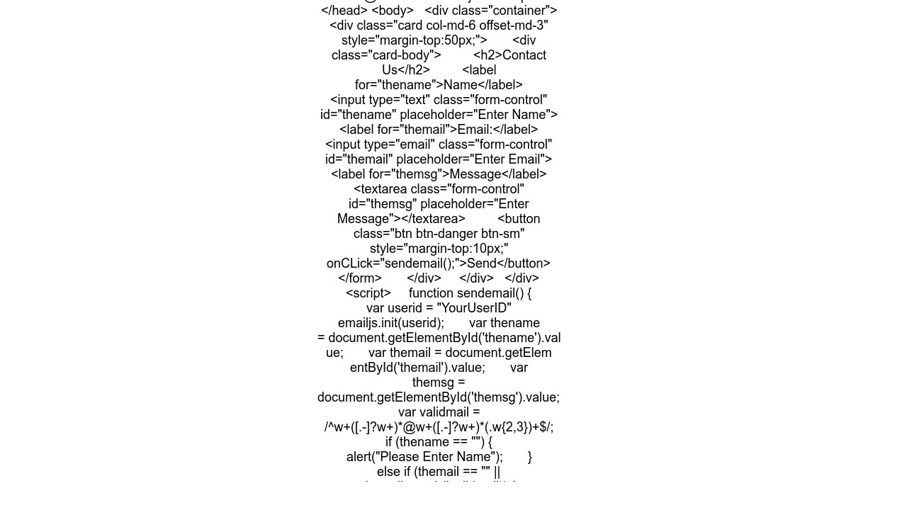 Send Email Directly From JavaScript using EmailJS