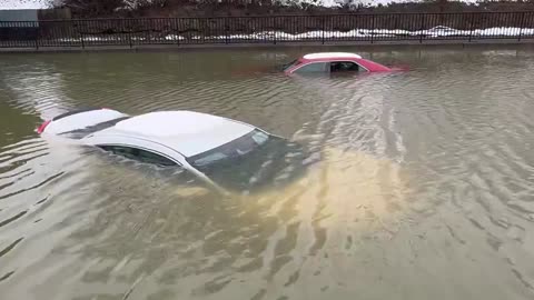 Louisville’s Breckenridge Lane near Six Mile closed due to flooding.