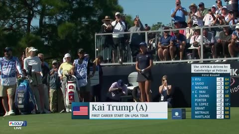 President Trump’s granddaughter, Kai Trump, makes her LPGA debut, striping it down