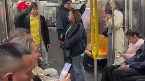 Deranged Leftist Attacks Trump Supporter.