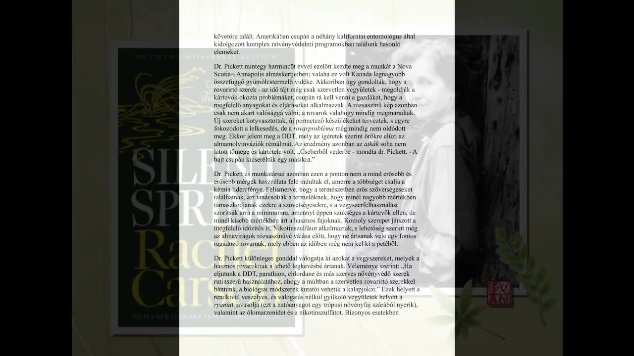 Néma tavasz - 15. fejezet - A védekező természet