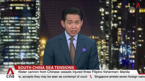 South China Sea tensions Manila says water cannon