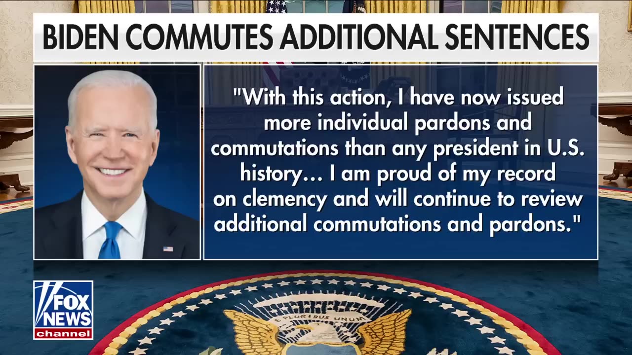 Biden commutes nearly 2,500 more sentences: 'PROUD OF MY RECORD'