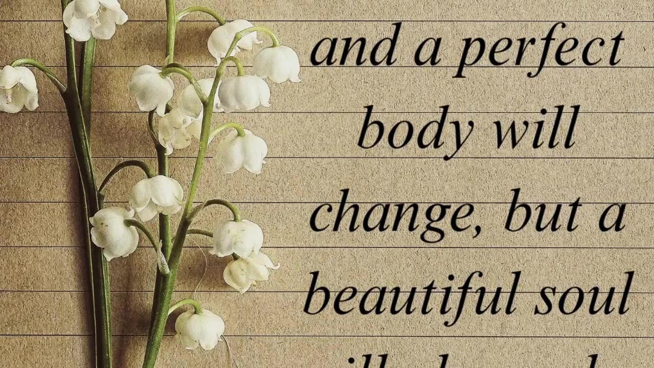 A beautiful face will age, but ...