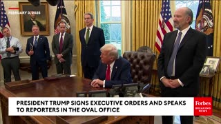 BREAKING: Trump Signs New Executive Orders While Taking Questions From Reporters In Oval Office!