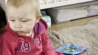 Baby Kayla Tries to Read a Book | Storytime Sweetness