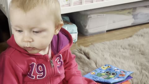 Baby Kayla Tries to Read a Book | Storytime Sweetness