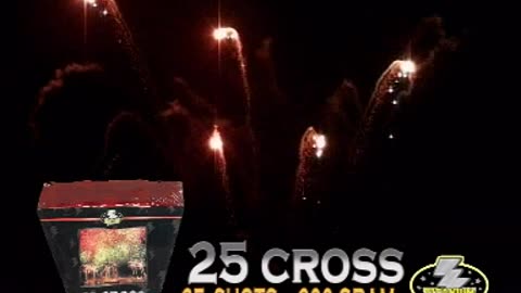 Titanium - 25 Cross - 200 Gram - 25 Shots Vuurwerk Cake