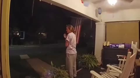 A woman had a terrifying surprise....