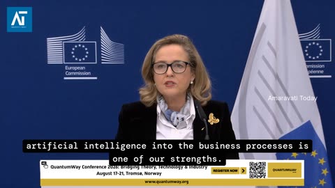 EU Signs MoU for New AI Gigafactories: Virkkunen & Calviño Press Briefing | Amaravati Today