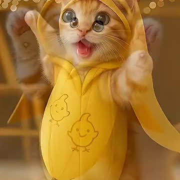 Banana Kitten Dance! 🍌😸 Cutest AI Cat Ever!