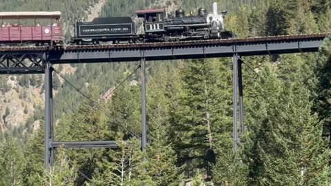 Historic Steam Locomotive Crosses High Trestle