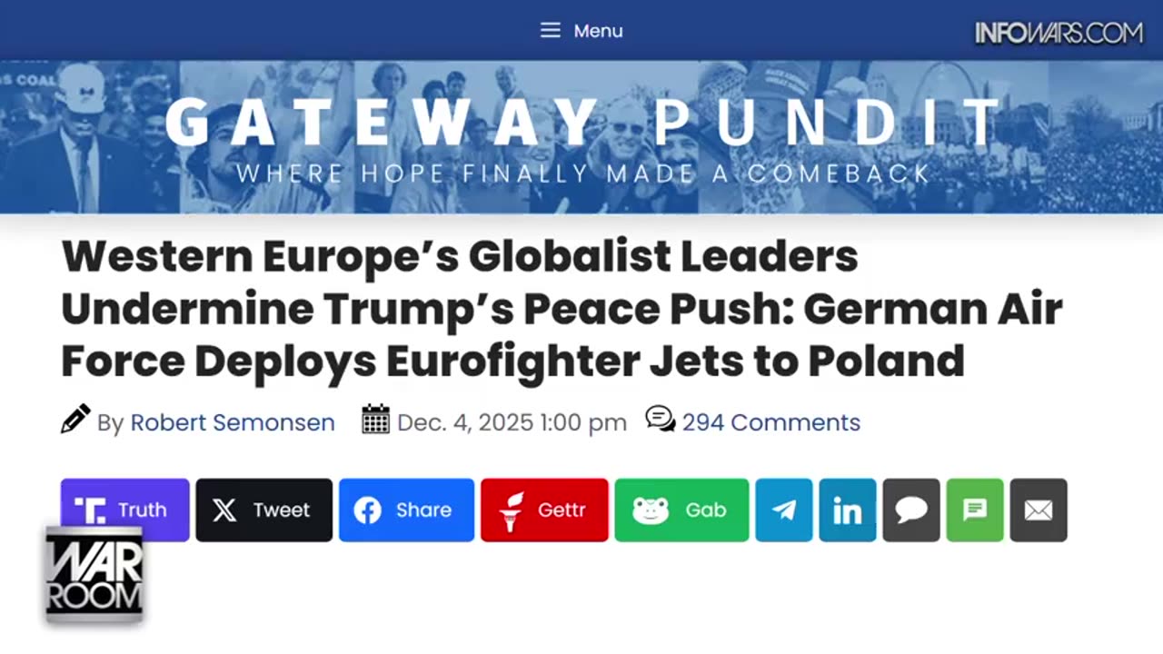 WAR ROOM (Full Show) Thursday - 12/4/25