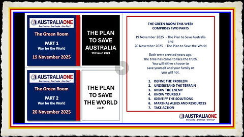 AustraliaOne Party - Green Room Part 1 (19 November 2025 - 8 00pm AEDT)
