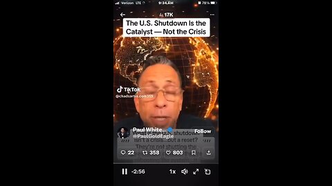 Government shutdown is the catalyst