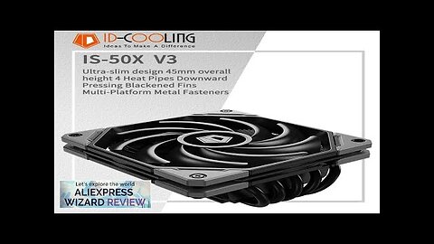 ID-COOLING IS-50X ITX Air-cooling CPU Cooler 4 Heat Pipes 4Pin PWM Fan Review