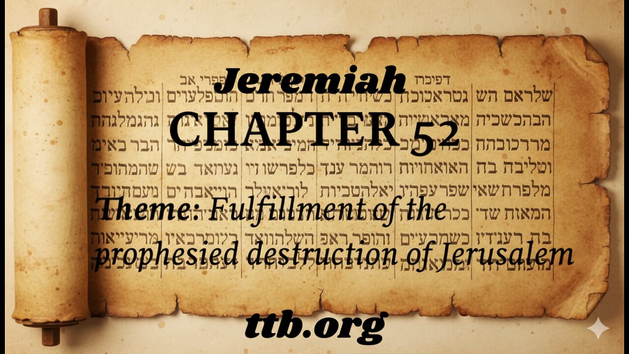 Jeremiah Chapter 52 (Bible Study)