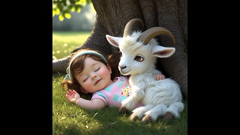 Baby and the baby goat