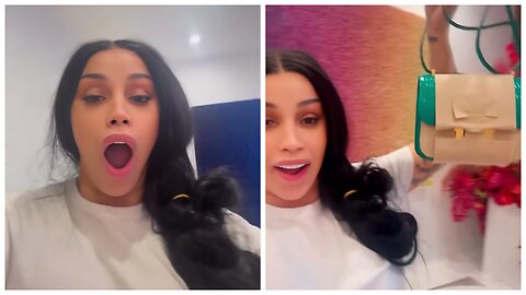 Cardi B Reacts to $35,000 Hermès Birthday Gift