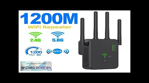 1200Mbps Wireless WiFi Repeater Wifi Signal Booster Dual-Band 2.4G 5G WiFi Extender Review