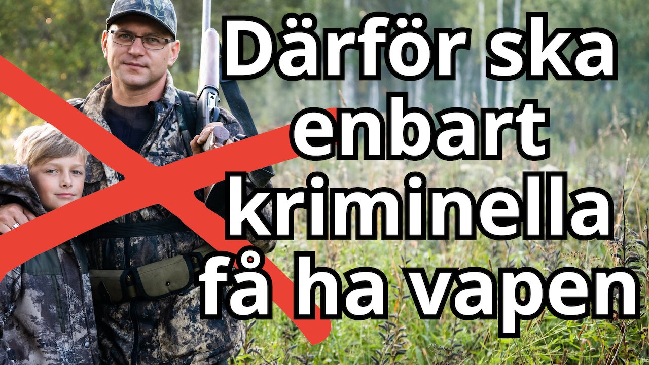 Tuffare vapenlagar - Nu ska bara kriminella tillåtas ha vapen