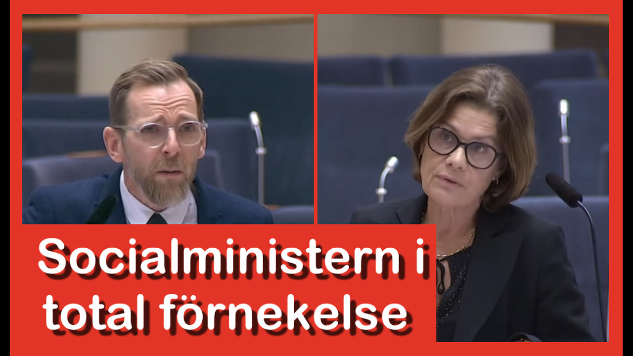 Socialministern i total förnekelse